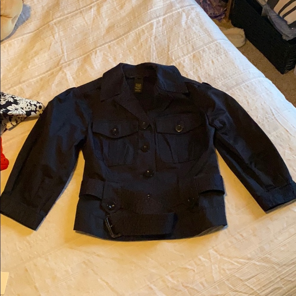 Marc by Marc Jacobs belted navy jacket